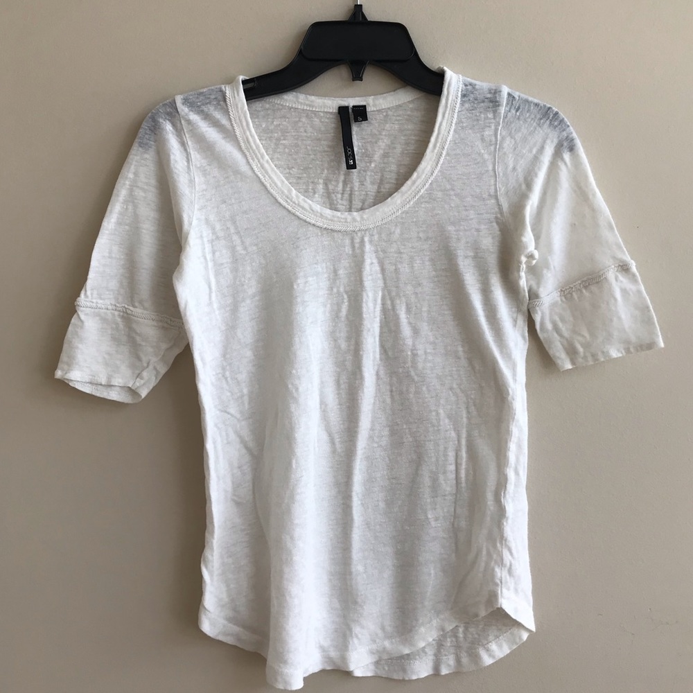 Joe’s 100% white linen shirt - mid sleeve